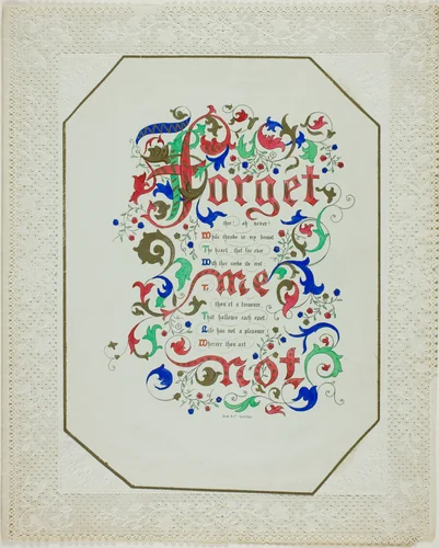 Forget Me Not (valentine) by Unknown Artist, other, 1801-1900