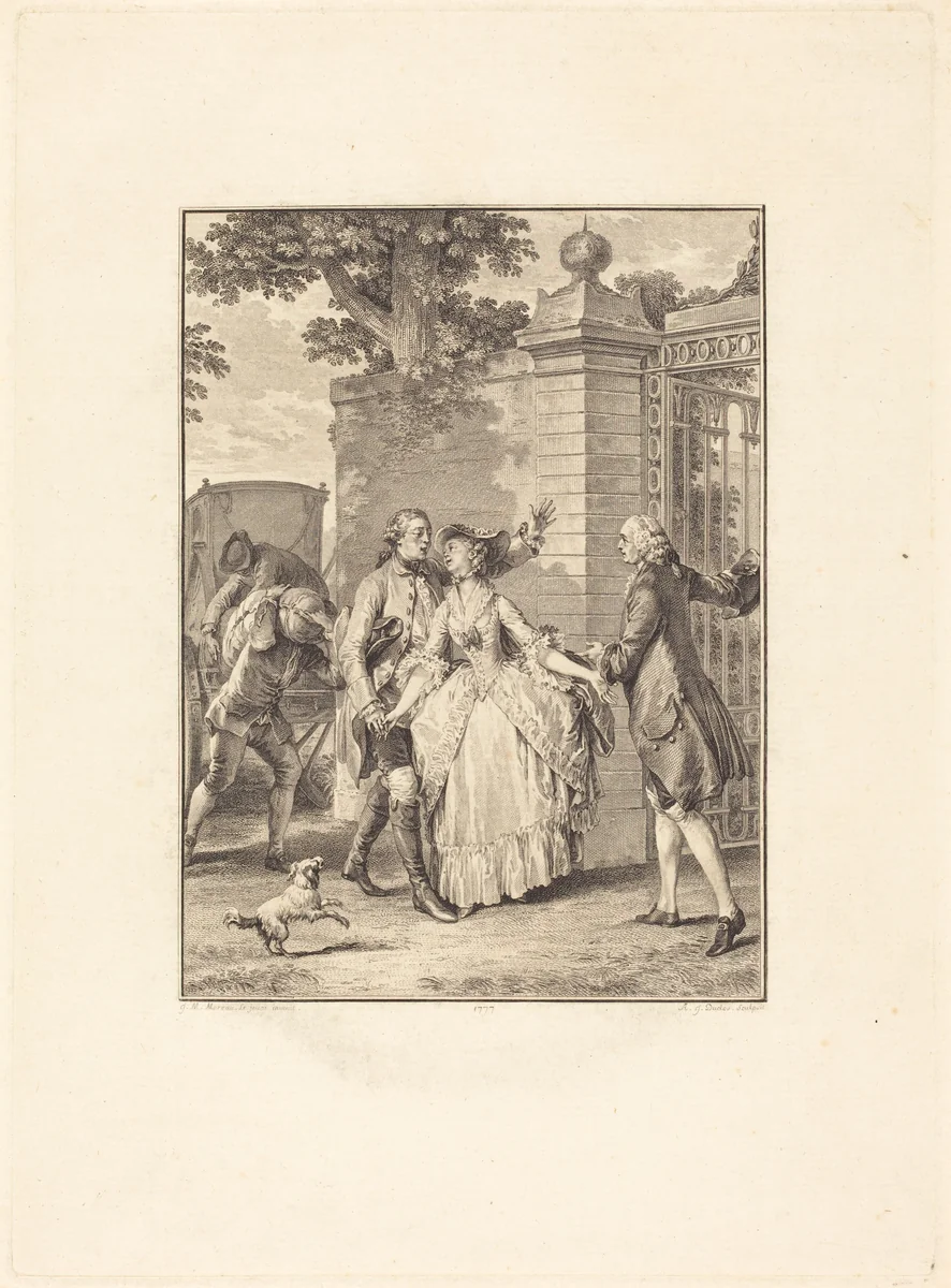 La confiance des belles âmes by Antoine-Jean Duclos, print, 1777