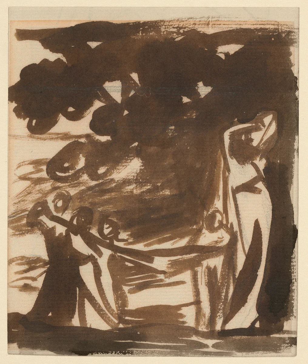 The Gower Family by George Romney, drawing, 1777