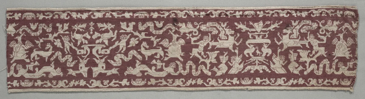 Embroidered Strip by Unknown, textile, 1500-1599