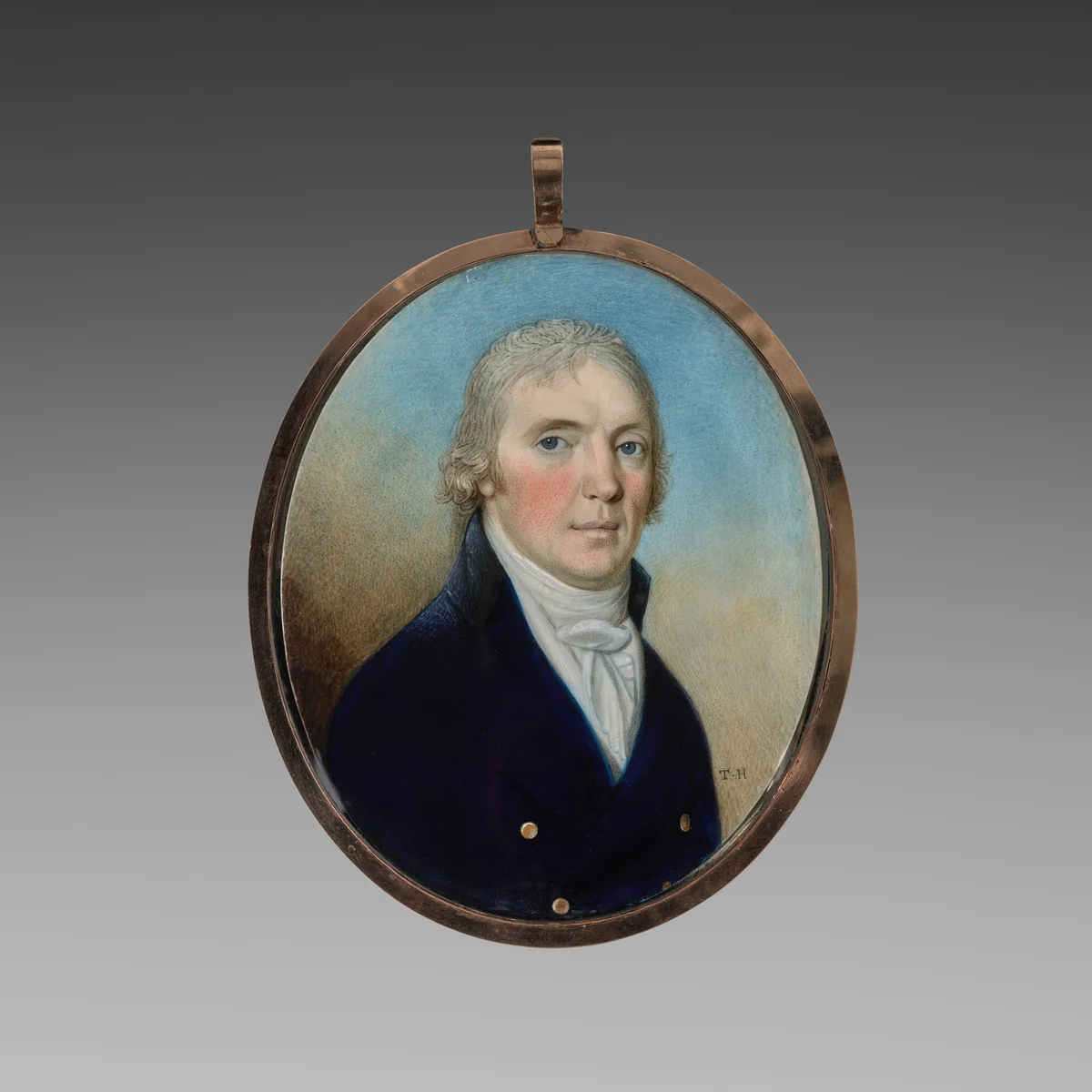 Portrait of a Man by Thomas Hazlehurst, painting, 1775-1785