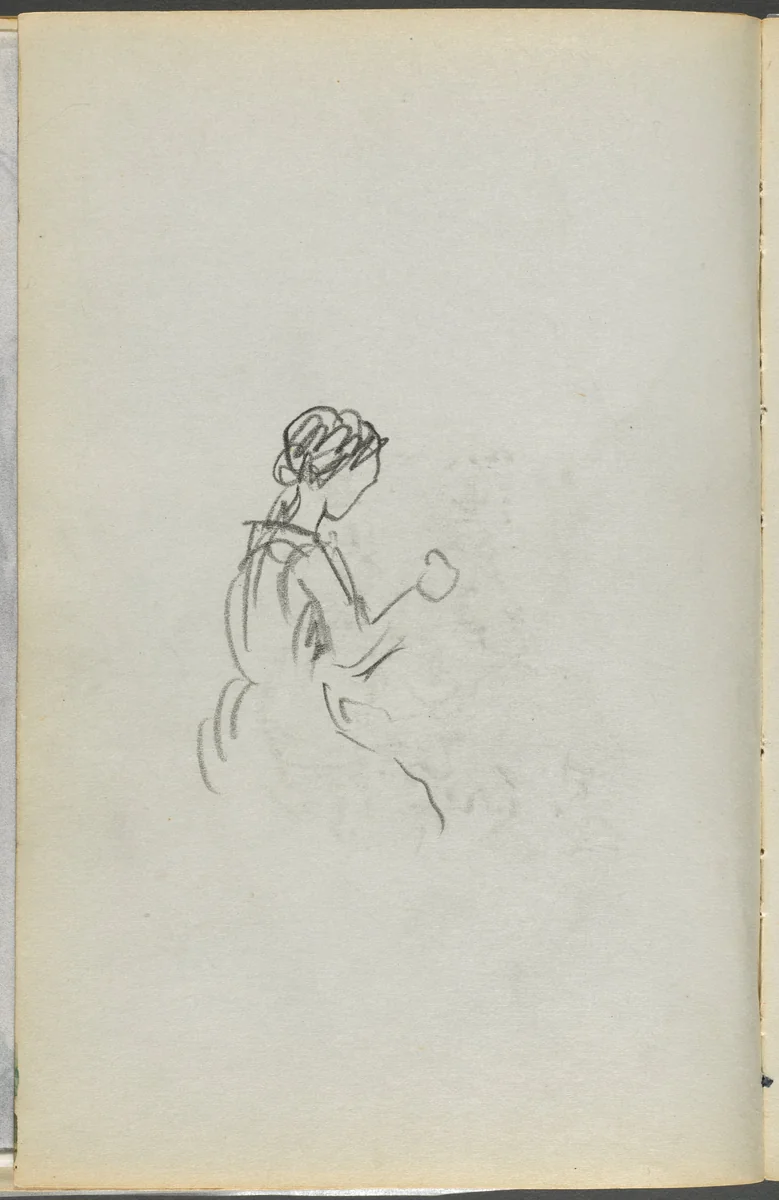 Sketchbook, The Dells, N° 127, page 118: Figure by Maurice Prendergast, book, 1919-1921