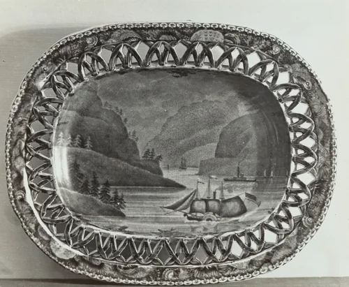 Platter - "Hudson River" by Helmut Hiatt, index of american design, 1936