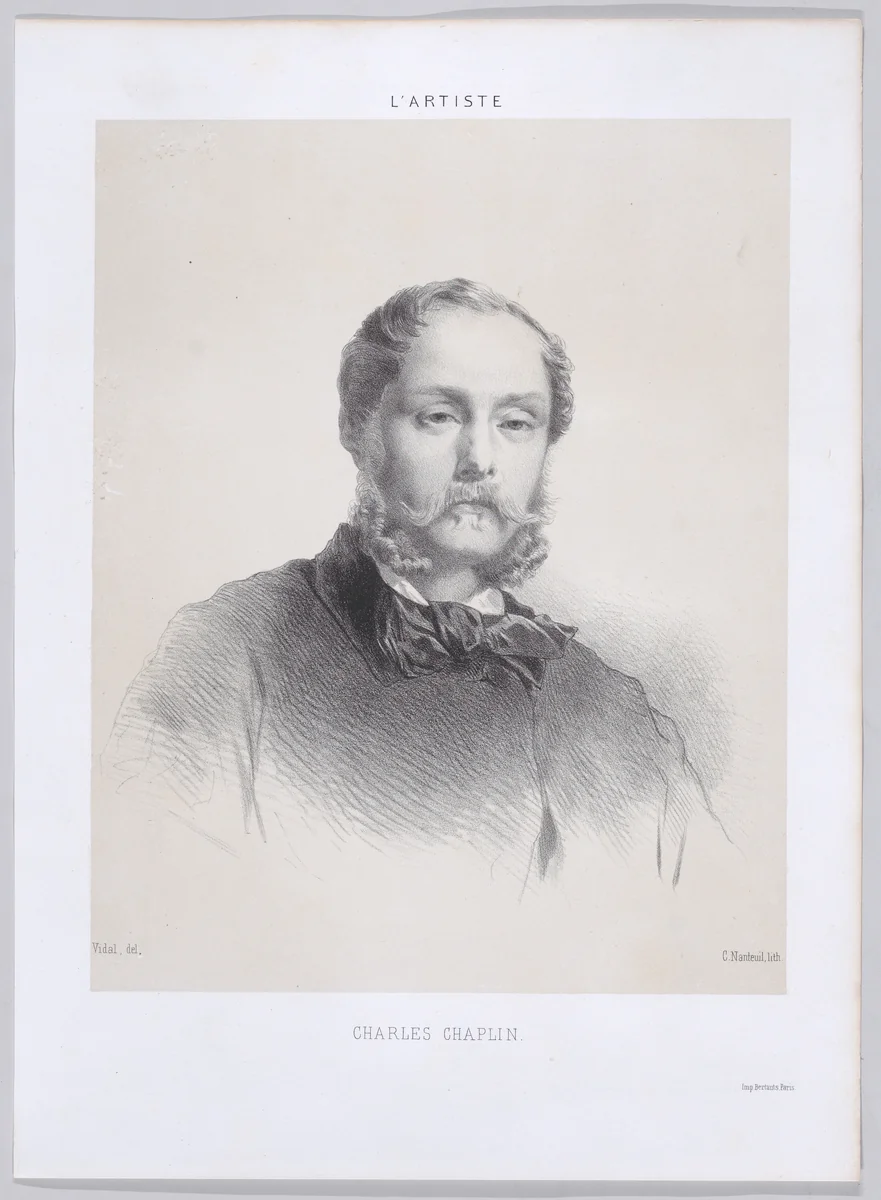 Charles Chaplin, from "L'Artiste" by Célestin Nanteuil, print, 1859