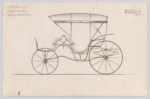 Park Phaeton #3288 by Brewster & Co., drawing, 1877