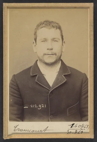 Tramcourt. Albert. 27 ans, né le 10/12/66 à Creil. Mécanicien. Anarchiste. 15/1/94. by Alphonse Bertillon, photograph, 1894