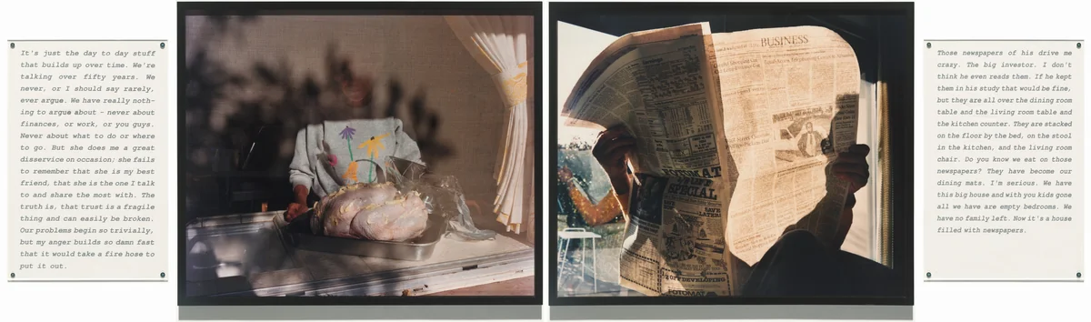 Thanksgiving Turkey/Newspaper by Larry Sultan, photograph, 1985-1992