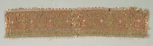 Guilloche band, from a dalmatic of San Valero by Unknown, textile, 1200-1299