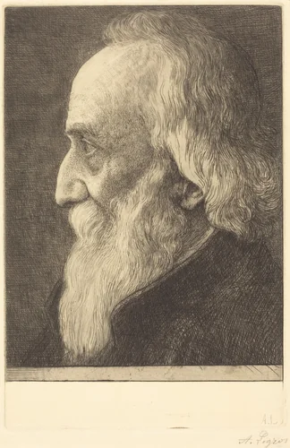 Self-Portrait, 13th plate by Alphonse Legros, print, 1906