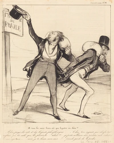 A tous les coeurs bien nés que la patrie est chère!!! by Honoré Daumier, print, 1838