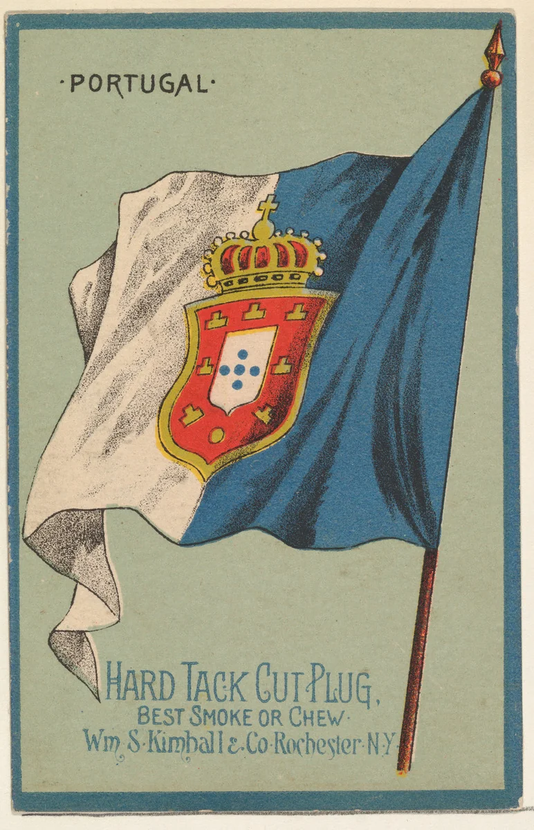 Portugal, from the National Flags series (N195) issued by Wm. S. Kimball & Co. by William S. Kimball & Company, print, 1891