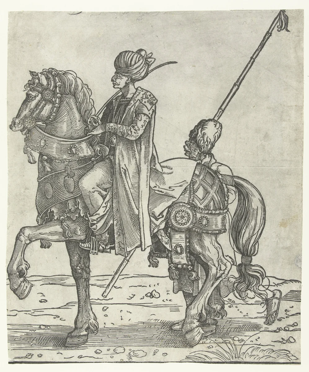 Soleiman de Grote by Jan Swart, print, 1526