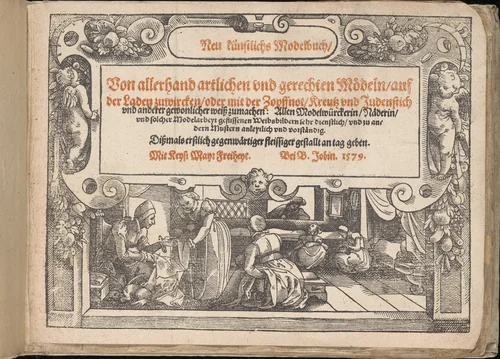 Titlepage of Neu künstlich Modelbuch (page 1r) by Bernhard Jobin, book, 1598