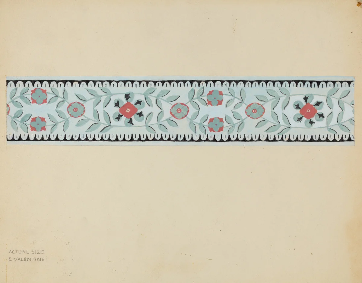 Wall Paper Border by Elizabeth Valentine, index of american design, 1936