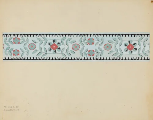 Wall Paper Border by Elizabeth Valentine, index of american design, 1936