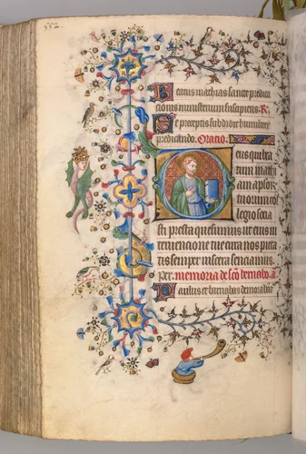 Hours of Charles the Noble, King of Navarre (1361-1425): fol. 270v, St. Mathias by Master of the Brussels Initials and Associates, book, 1400-1410
