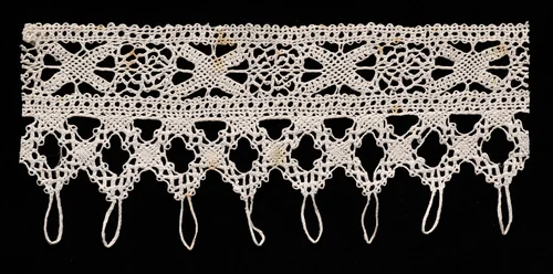Bobbin Lace Insertion and Edging with Loops by Unknown, textile, 1540-1560