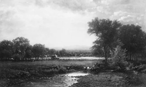 Pasture Scene by James M. Hart, artwork, 1876