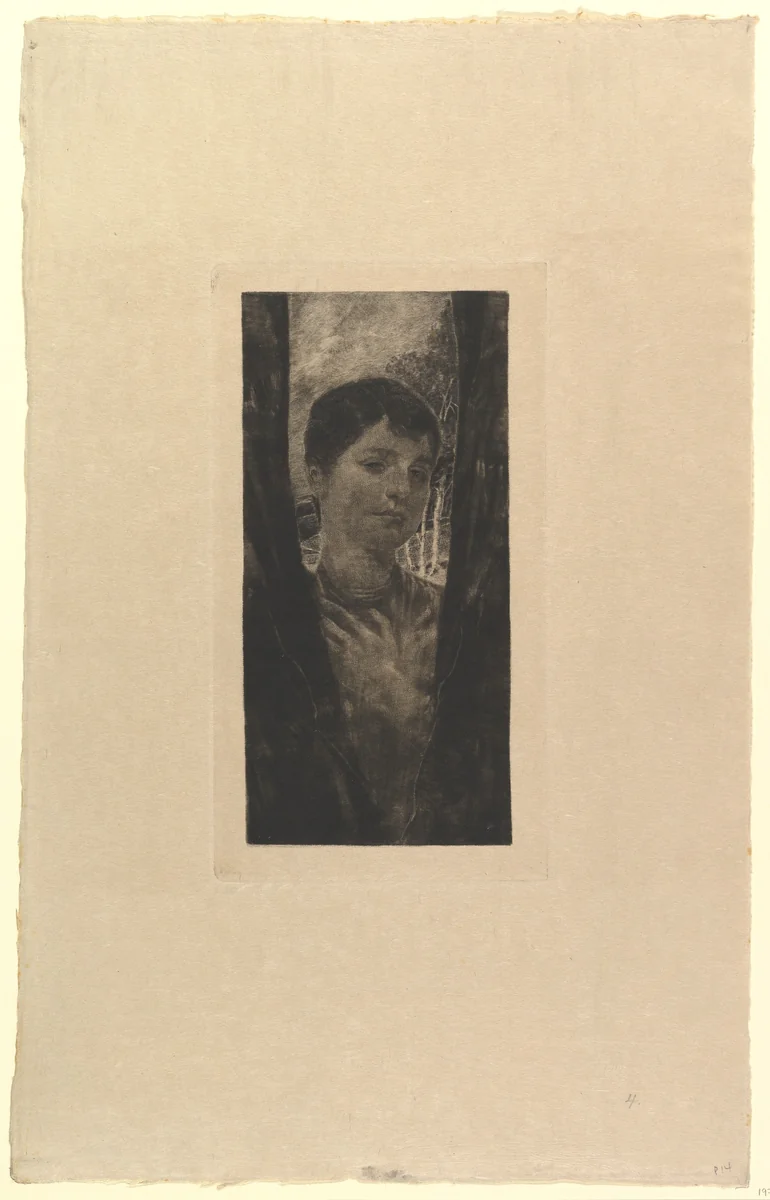 Die Ferngeliebte (Errinerung) Verworfene Platte by Max Klinger, print, 1870-1920