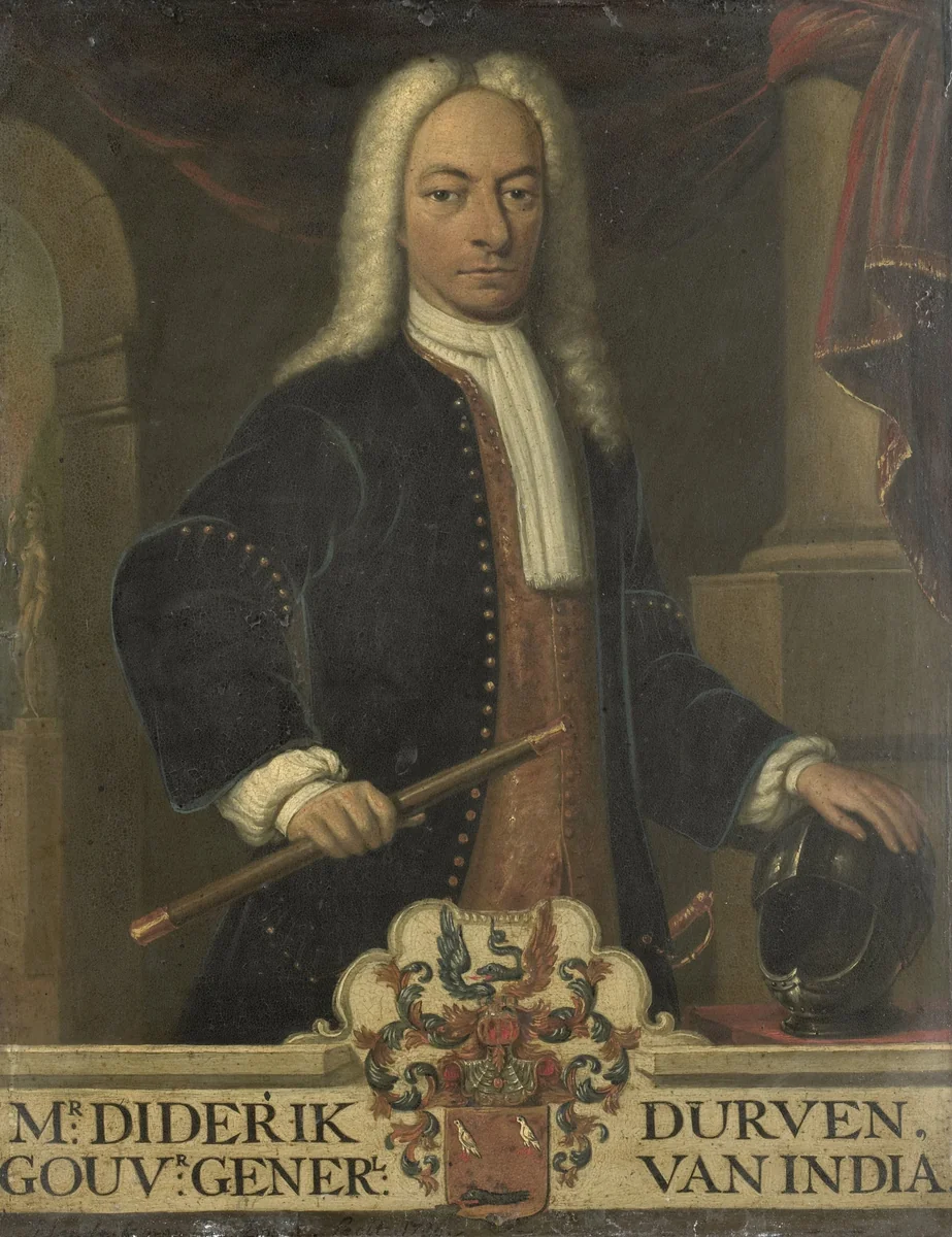 Portrait of Diederik van Durven, Governor-General of the Dutch East Indies by Hendrik van den Bosch, painting, 1736