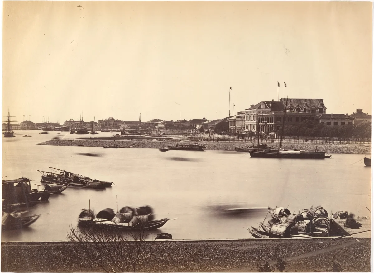 The Bund in Shanghai by John Thomson, photograph, 1869