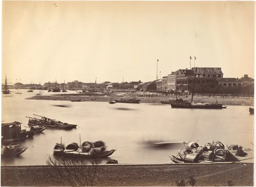 The Bund in Shanghai by John Thomson, photograph, 1869