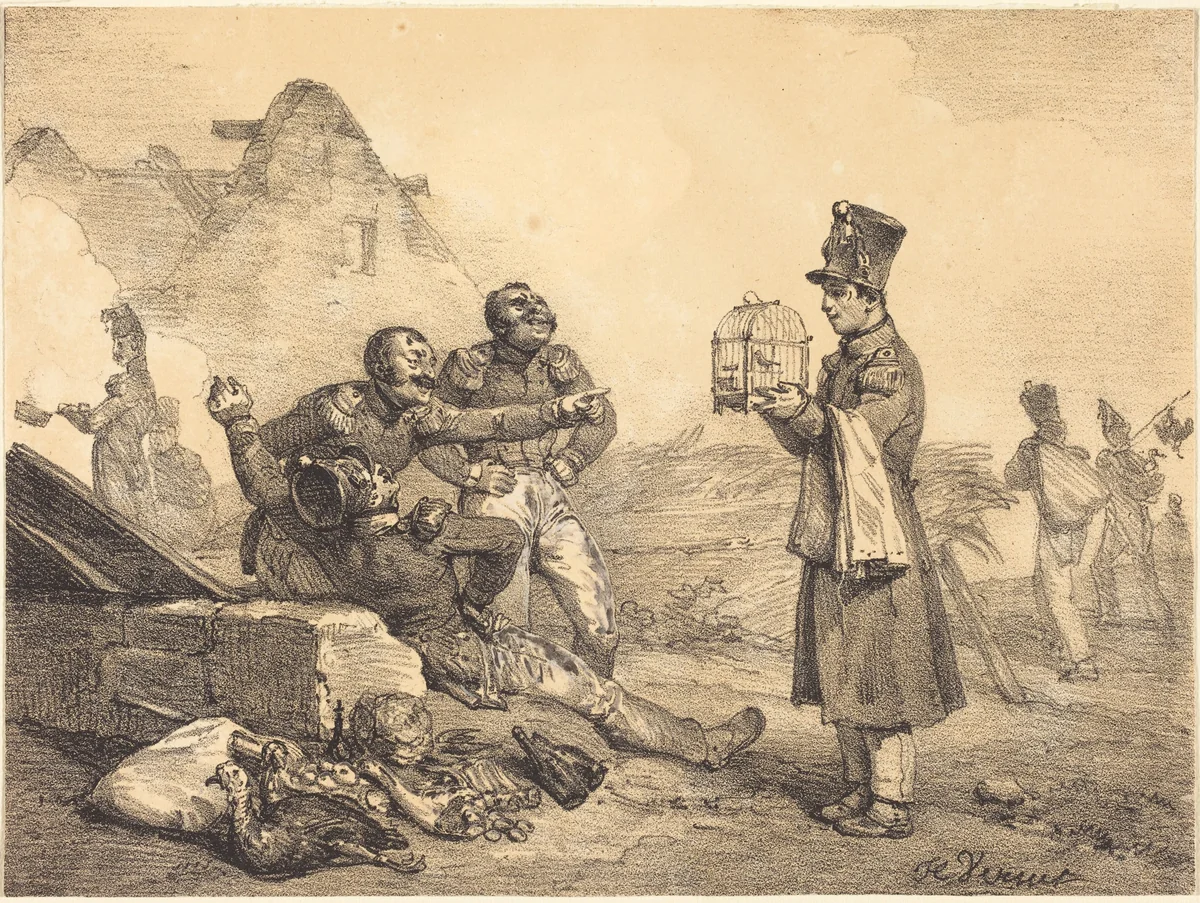 Mon Caporal, je n'ai pu avons que ça by Horace Vernet, print, 1789-1863