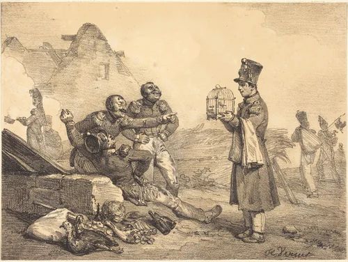 Mon Caporal, je n'ai pu avons que ça by Horace Vernet, print, 1789-1863