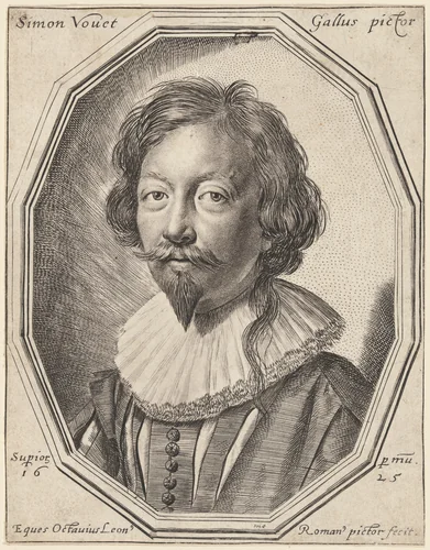Simon Vouet by Ottavio Leoni, print, 1625
