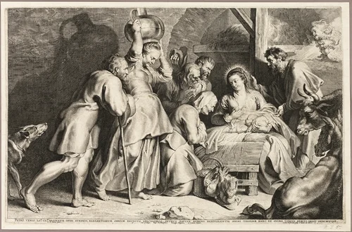 Adoration of the Shepherds by Lucas Vorsterman, print, 1620