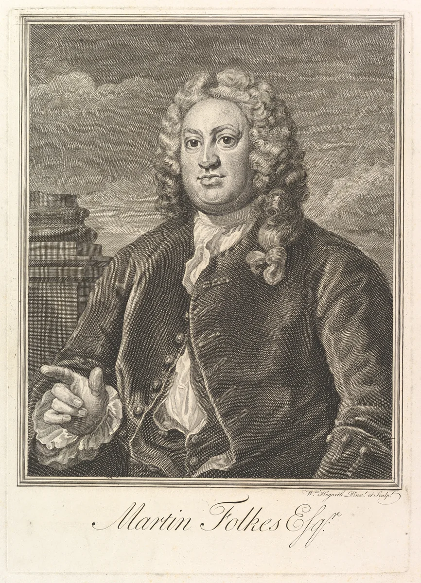Martin Folkes by William Hogarth, print, 1742