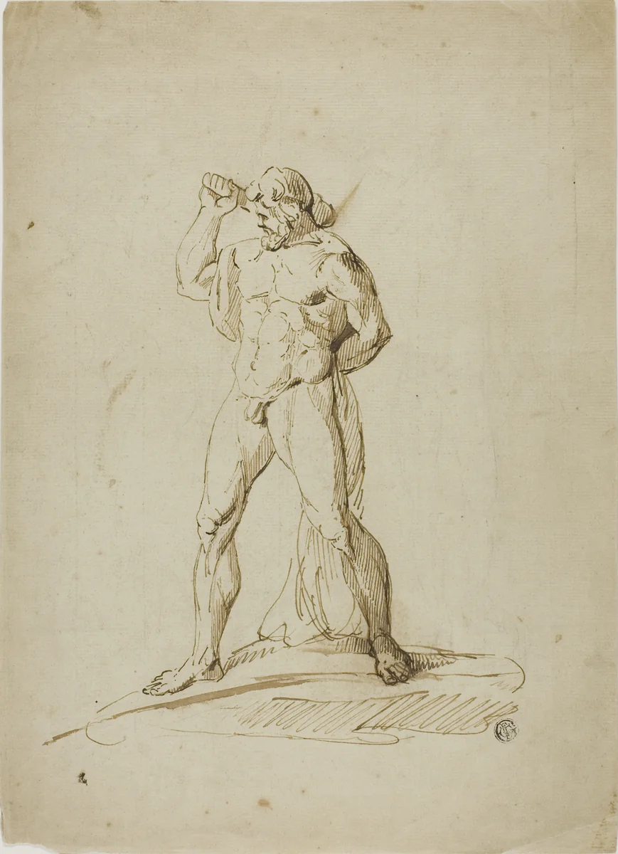 Hercules by Unknown Artist, drawing, 1700-1799