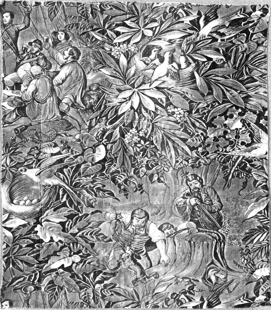 Panel (Furnishing Fabric) by Paul Gavarni, textile, 1830-1840