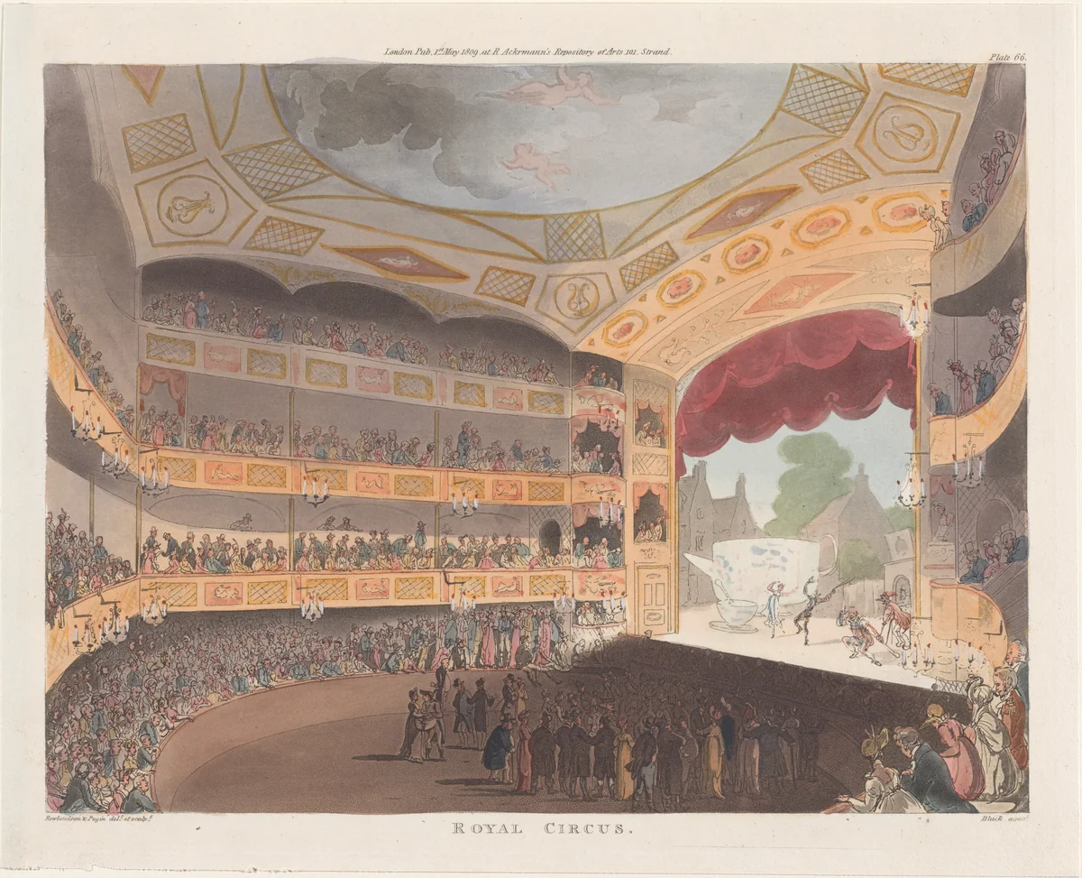 Royal Circus by Thomas Rowlandson, print, 1809