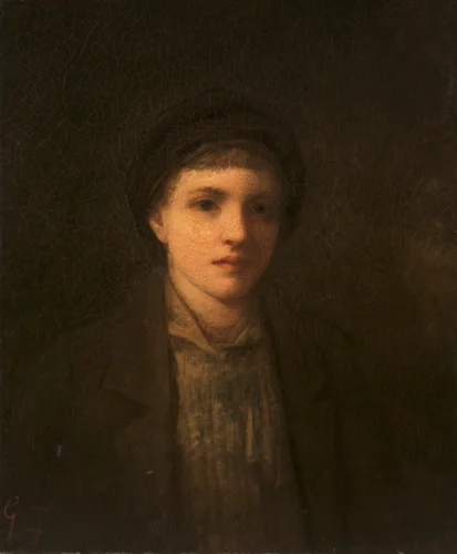Head of a Boy by George Fuller, painting, 1850-1885