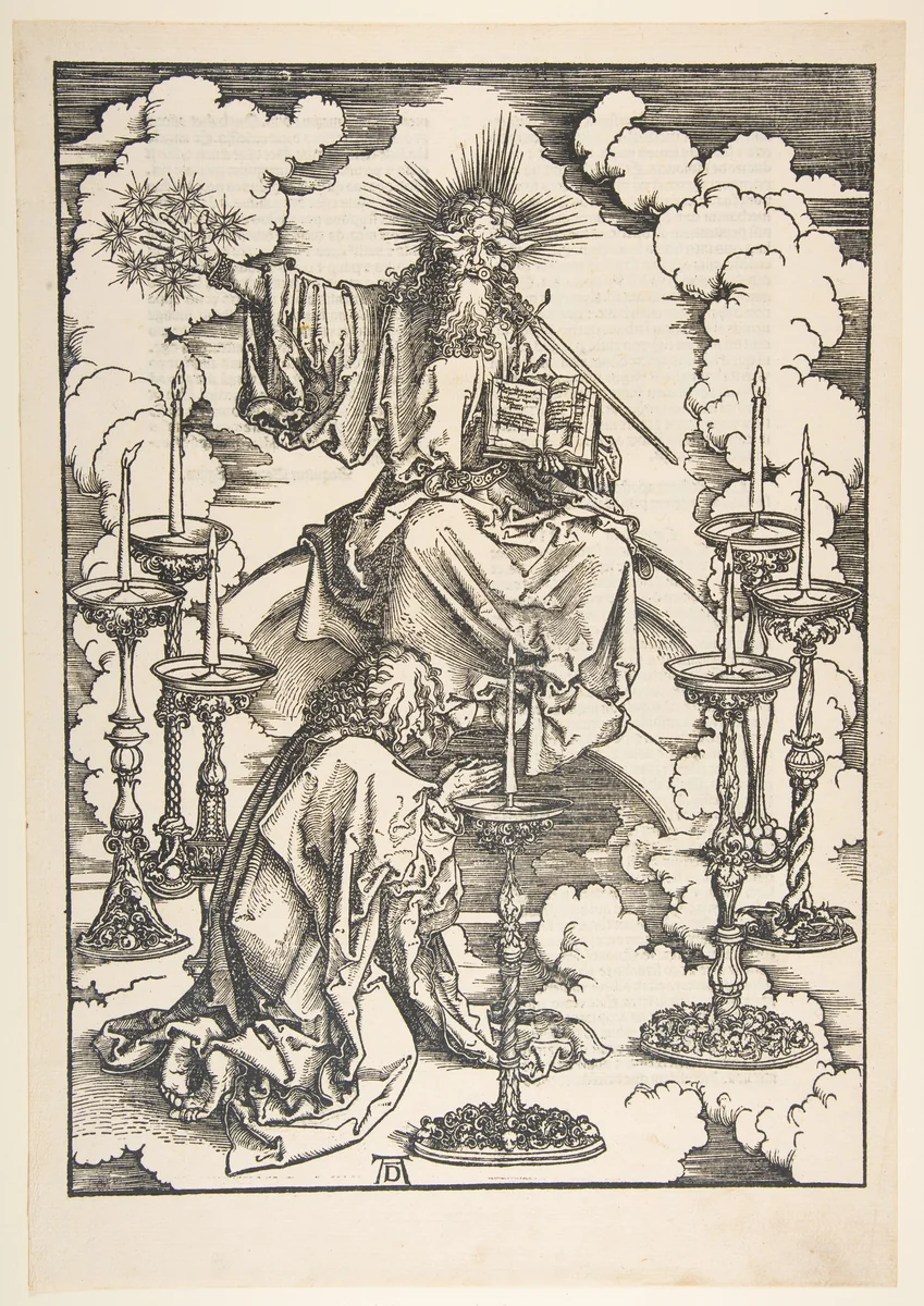 The Vision of the Seven Candlesticks, from "The Apocalypse" by Albrecht Dürer, print, 1498