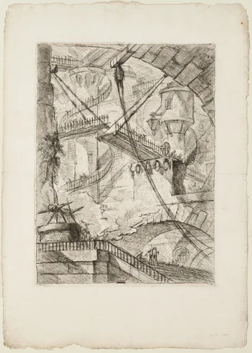 The Drawbridge, plate 7 from Imaginary Prisons by Giovanni Battista Piranesi, print, 1750