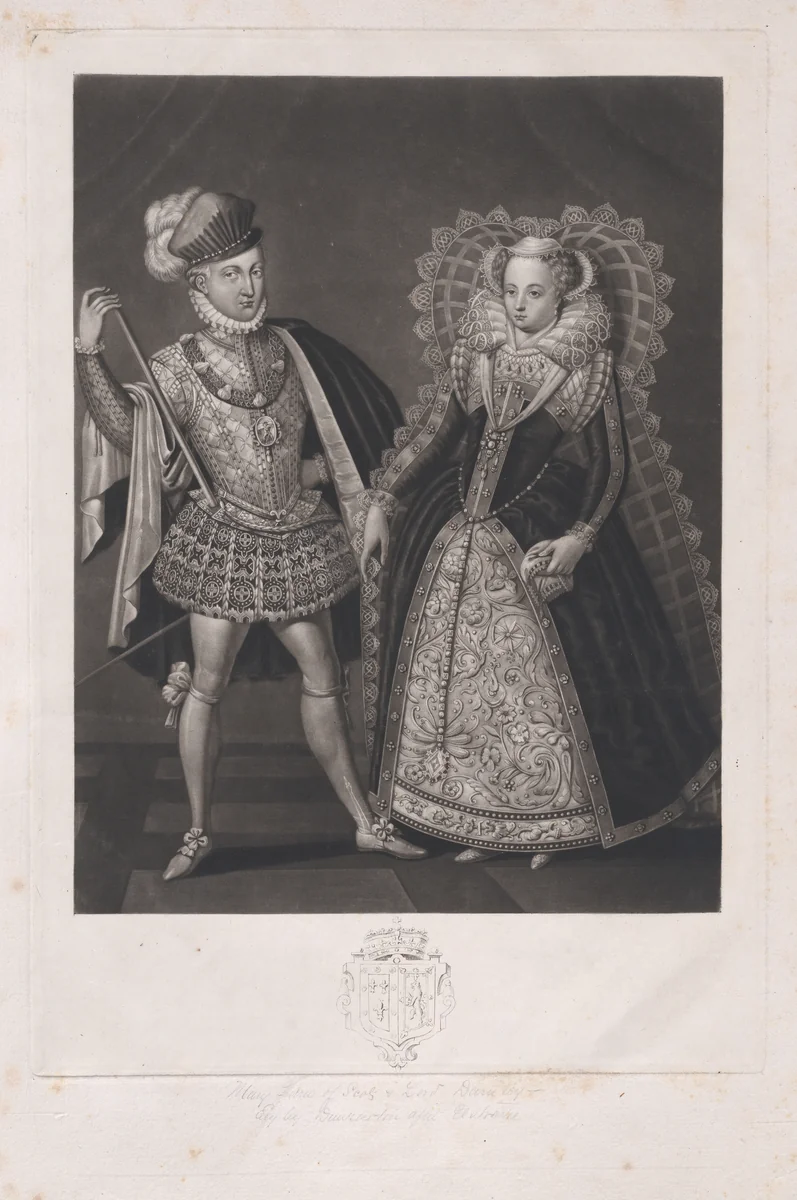 Mary, Queen of Scots and Lord Darnley by Robert Dunkarton, print, 1811-1821