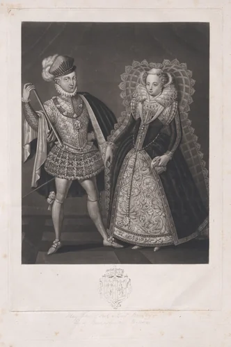 Mary, Queen of Scots and Lord Darnley by Robert Dunkarton, print, 1811-1821