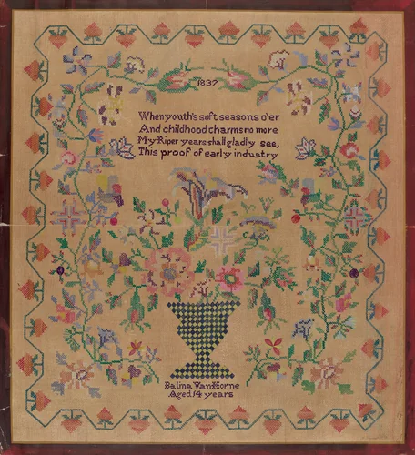 Sampler by Raymond Manupelli, index of american design, 1935-1942