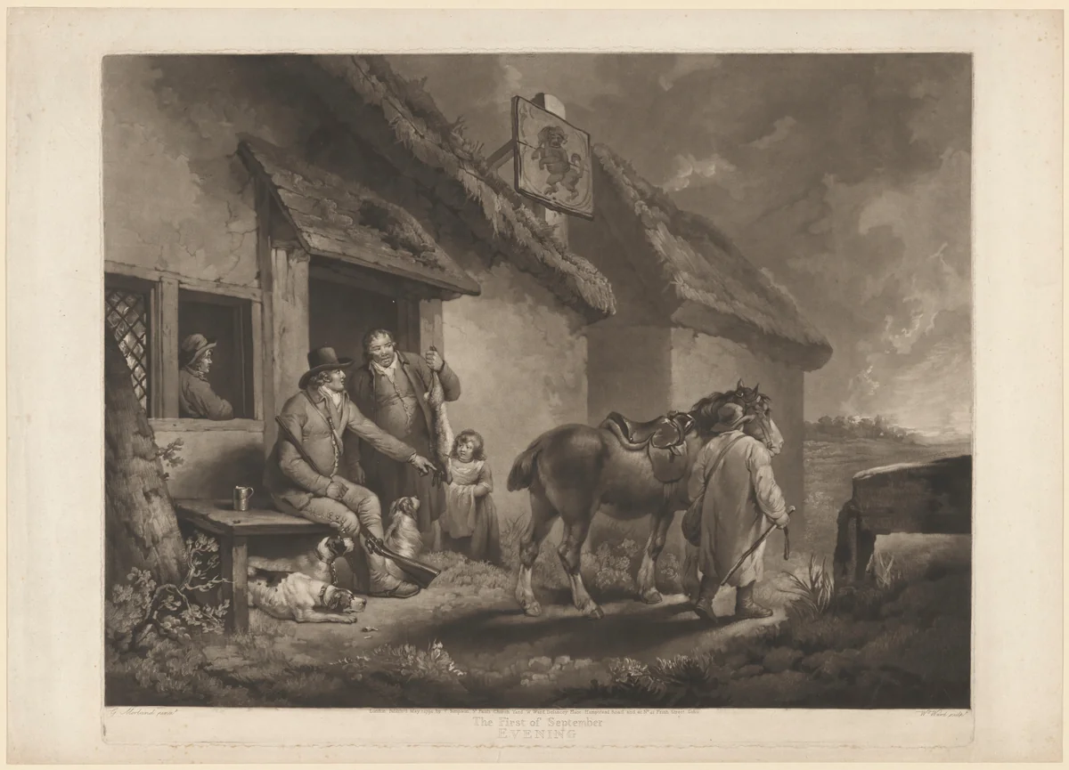 The First of September, Evening by William Ward; George Morland, print, 1794