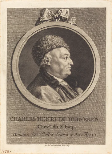 Charles Henri de Heineken by Augustin de Saint-Aubin, print, 1770