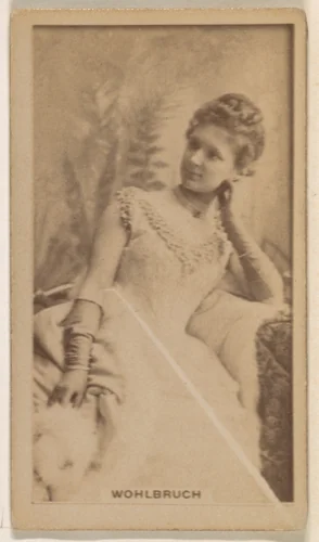 Miss Wohlbruch, from the Actresses series (N245) issued by Kinney Brothers to promote Sweet Caporal Cigarettes by Kinney Brothers Tobacco Company, photograph, 1890