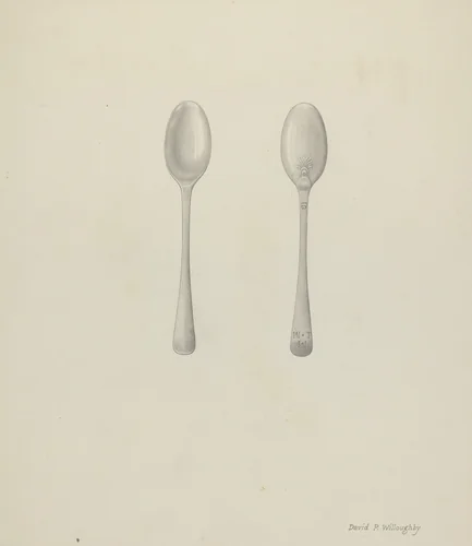 Silver Teaspoon by David P Willoughby, index of american design, 1936