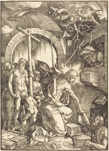 Christ in Limbo by Albrecht Dürer, print, 1510