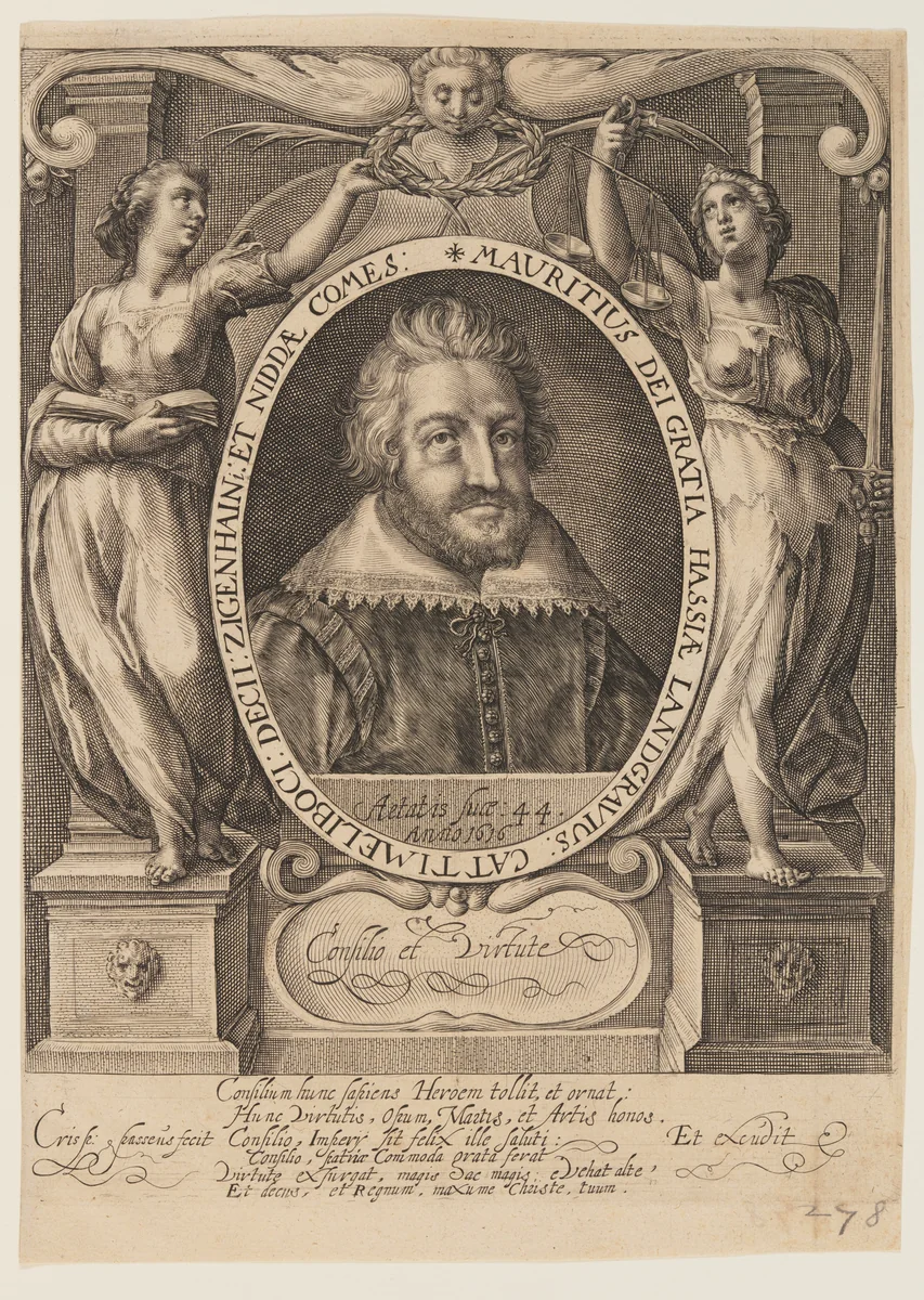 Maurice, Landgrave of Hessen by Crispijn van de Passe, print, 1616