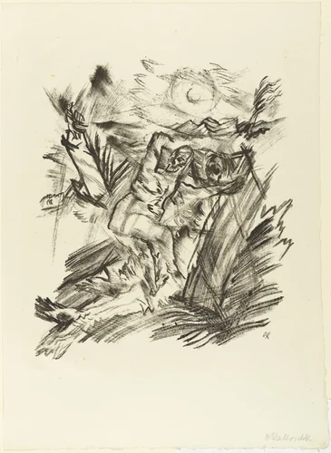 The Last Judgement (Das jüngste Gericht) (plate 3) from The Bound Columbus (Der gefesselte Columbus) by Oskar Kokoschka, print, 1916