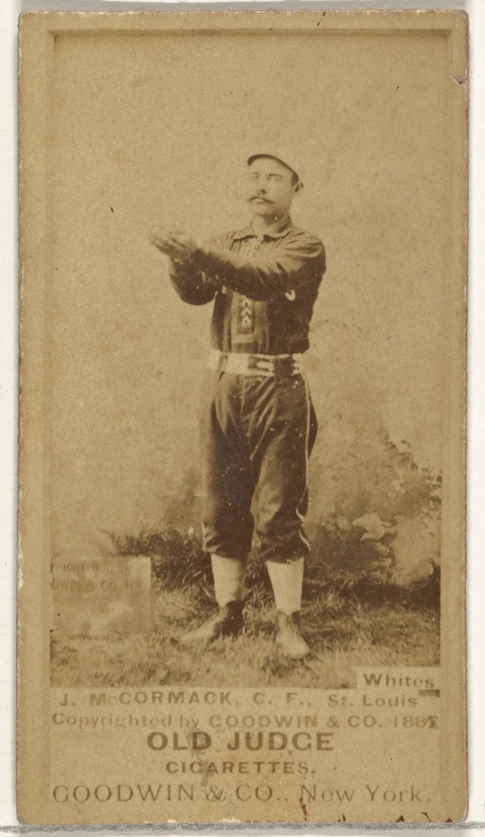 McCormack, Center Field, St. Louis Whites, from the Old Judge series (N172) for Old Judge Cigarettes by Goodwin & Company, photograph, 1888