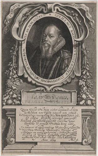 Gulielmus Baudartius, Theologian and Historian by Albert Poel, print, 1624