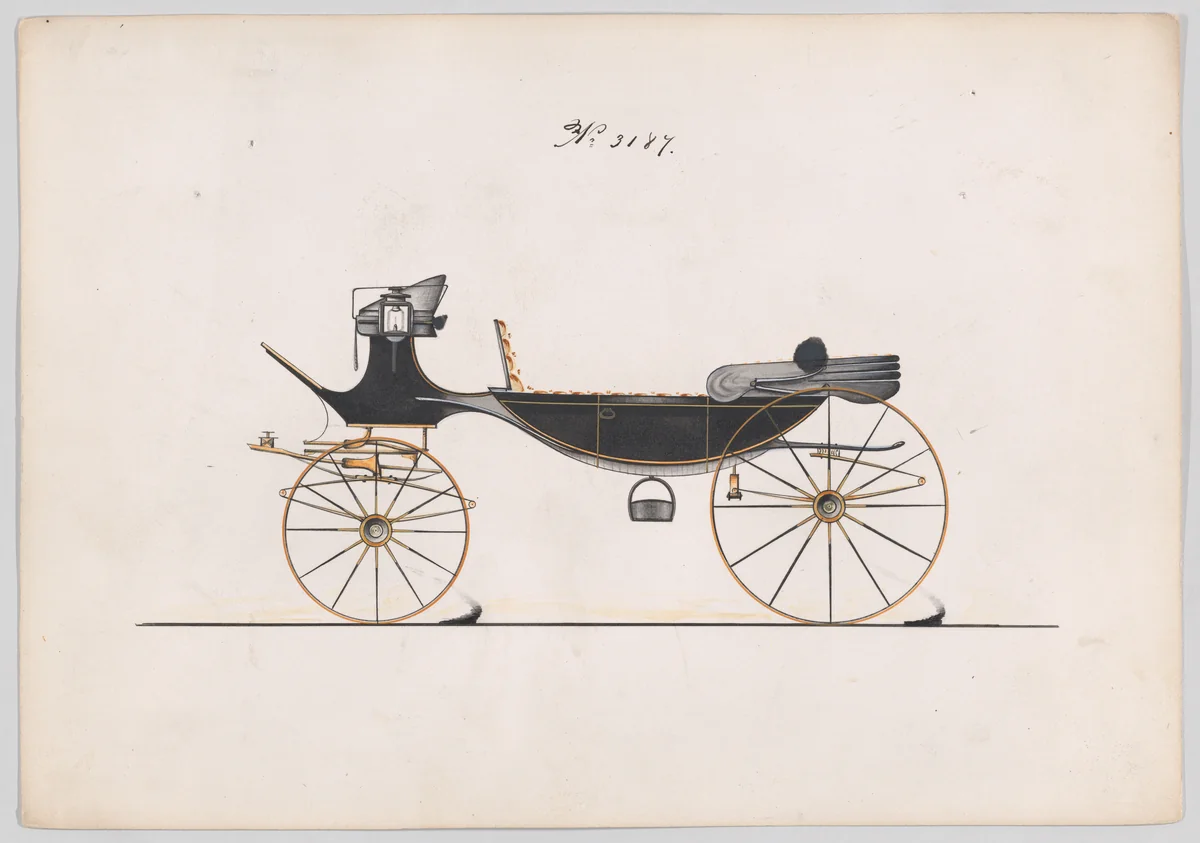 Vis-à-vis #3187 by Brewster & Co., drawing, 1876